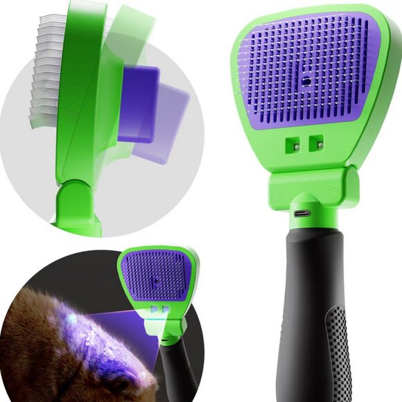 Fido Fave Self-Cleaning Cat Slicker Brush for Short & Long Hair - NEW - Picture 1 of 9